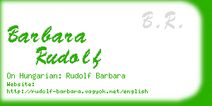 barbara rudolf business card